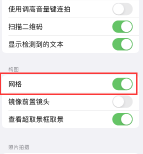 苏州苹果手机维修网点分享iPhone如何开启九宫格构图功能 